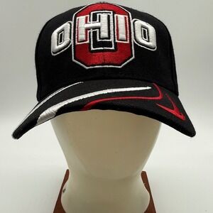 Ohio State‎ Buckeyes Hat Cap Black Red Adjustable Adult Baseball Fan NCAA